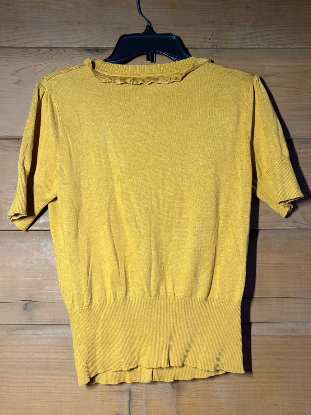Alfani Yellow Ruffle Cardigan Sweater- Size Medium- Summer Cardigan - Picture 2 of 14